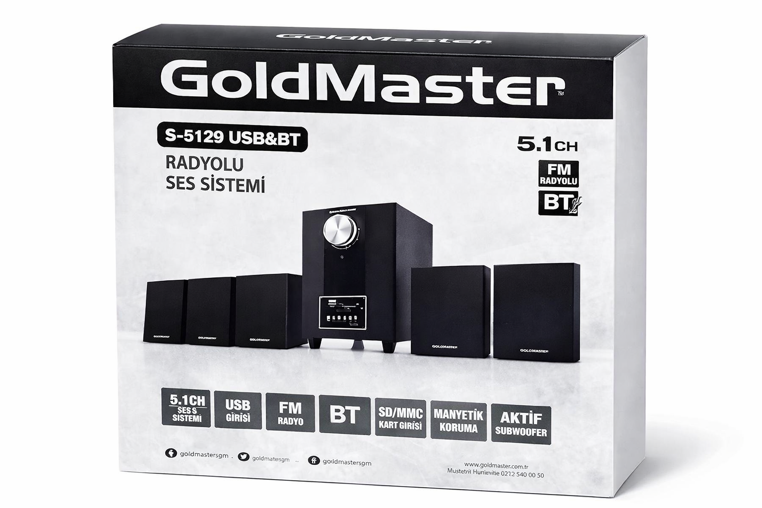 GoldMaster USB & Bluetooth 5.1 Radyolu Ses Sistemi